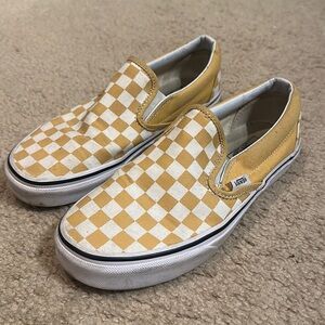 yellow checkered vans